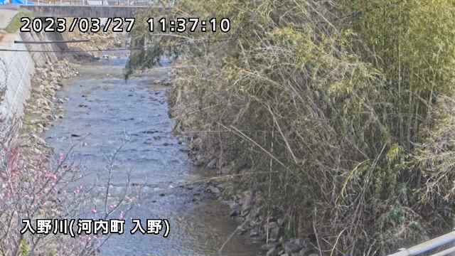 河内町入野　入野川の平常時の様子の画像